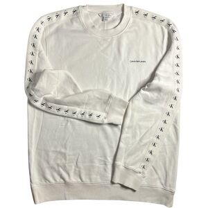 CK Calvin Klein Sweatshirt White Pull Over Sweater